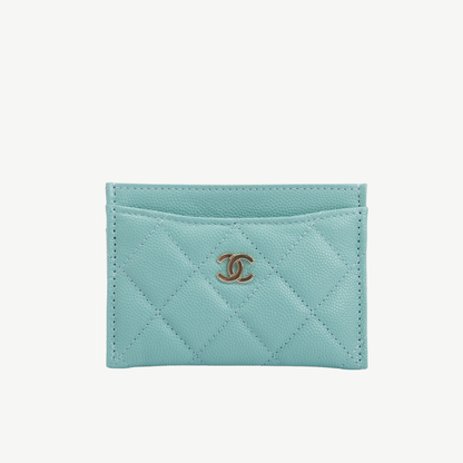 Chanel Tiffany Blue Classic Card Holder
