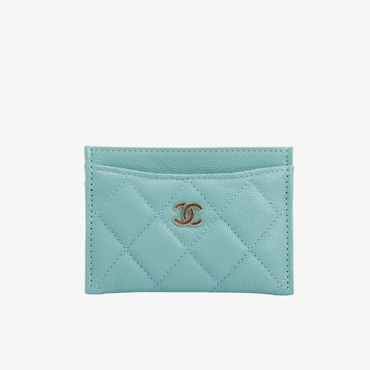 Chanel Tiffany Blue Classic Card Holder