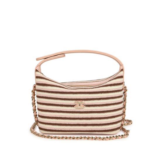 Chanel Crochet Lambskin Coco Crochet Hobo Clutch