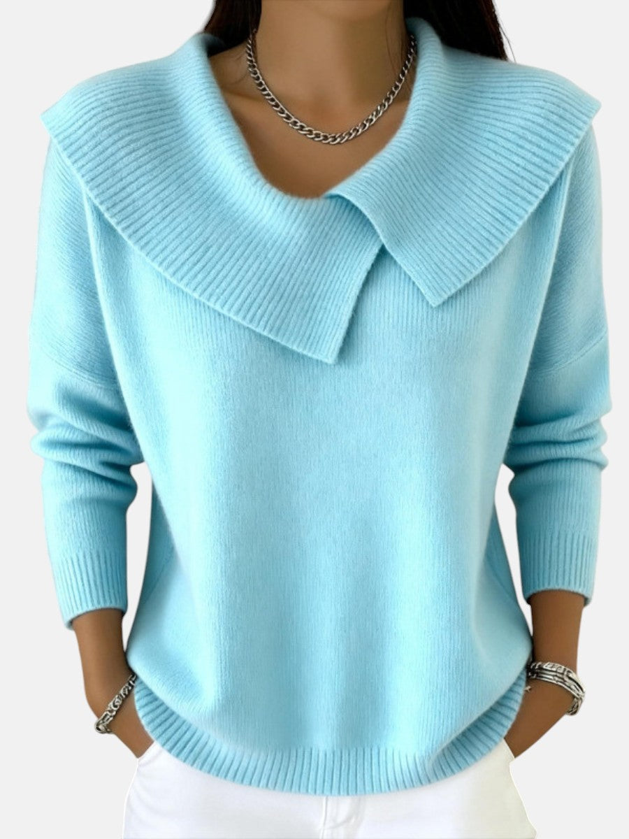 Women's Collared Sweater in Seven Soft Colors