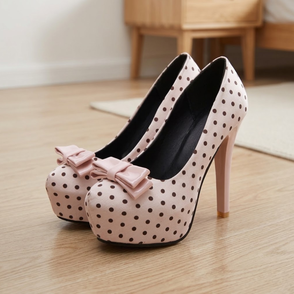 Lulu Polka Bow Heels