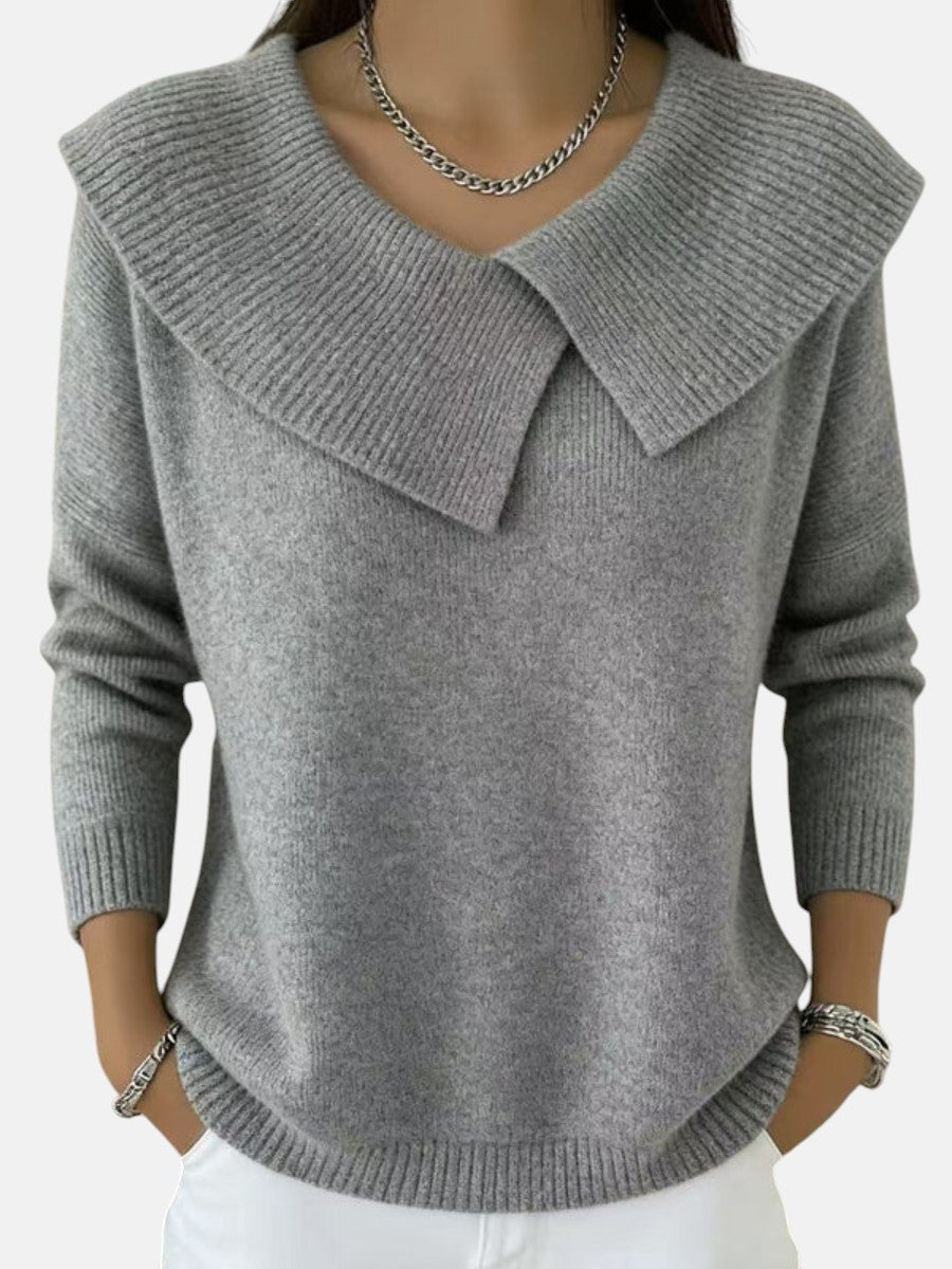 Women's Collared Sweater in Seven Soft Colors