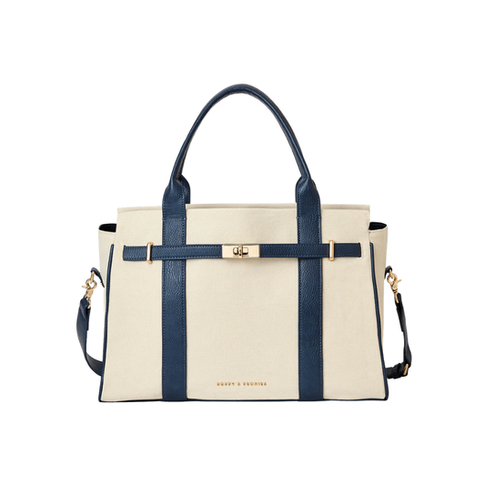 Poppy & Peonies Effortless Tote Navy