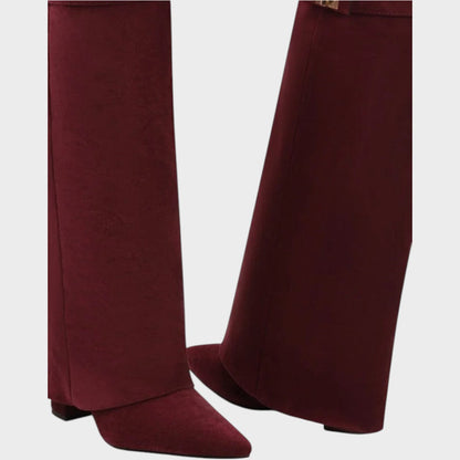 Women's High-Cut Suede Boots in Five Colors