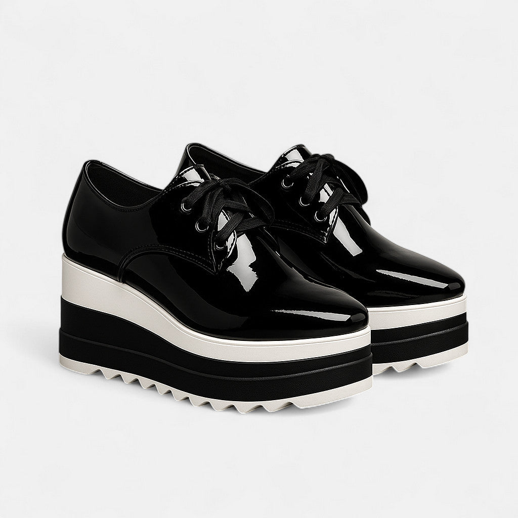 Women's Comfort Platform Derby Shoes in Three Colors