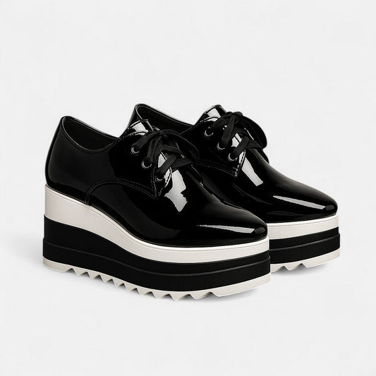 Women's Comfort Platform Derby Shoes in Three Colors