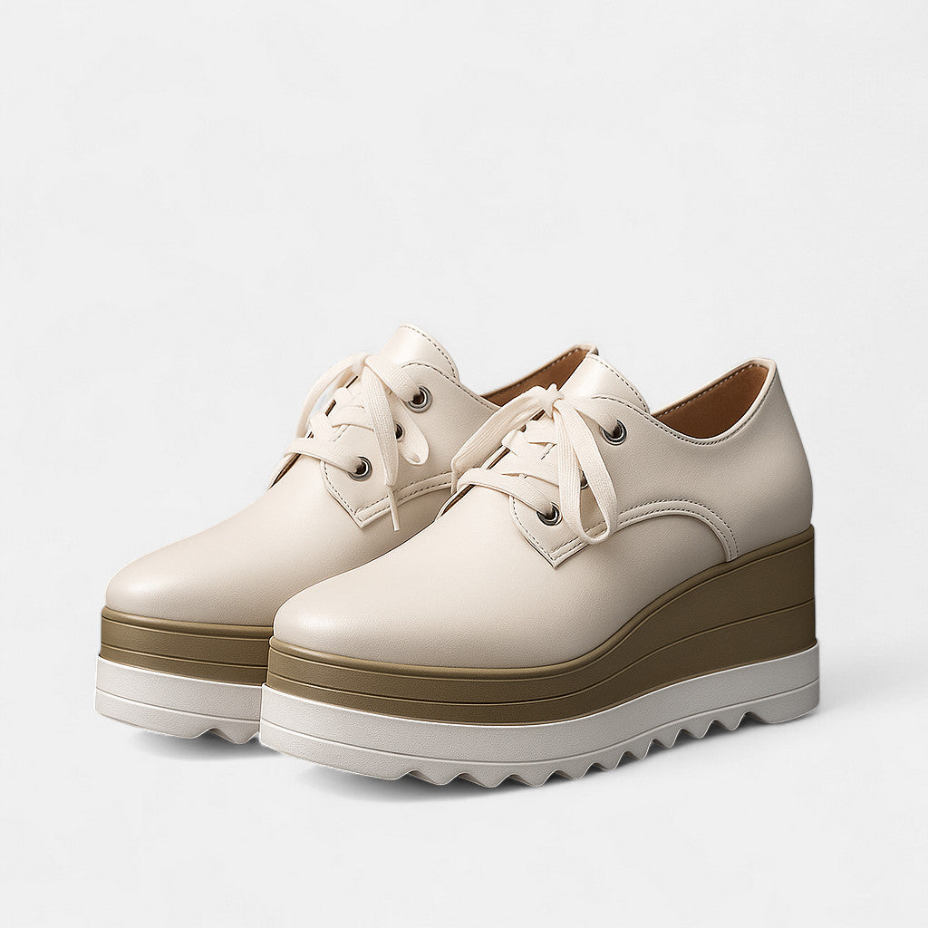 Women's Comfort Platform Derby Shoes in Three Colors