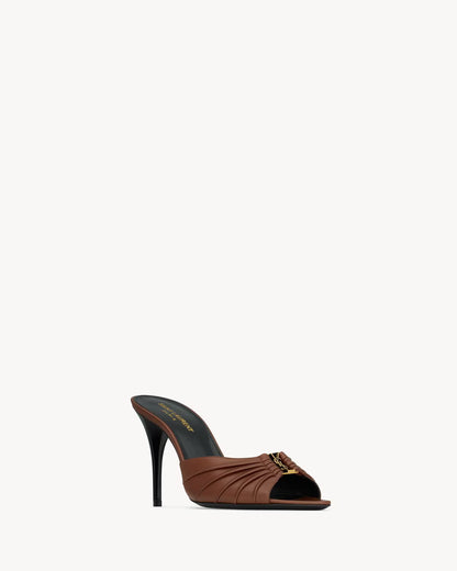 Saint Lauren BABYLONE mules in smooth leather