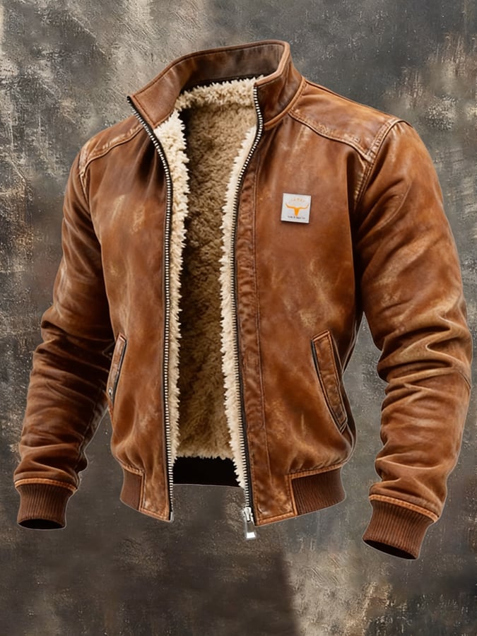 Vanhouten™ | Vintage Sherpa-Lined Jacket