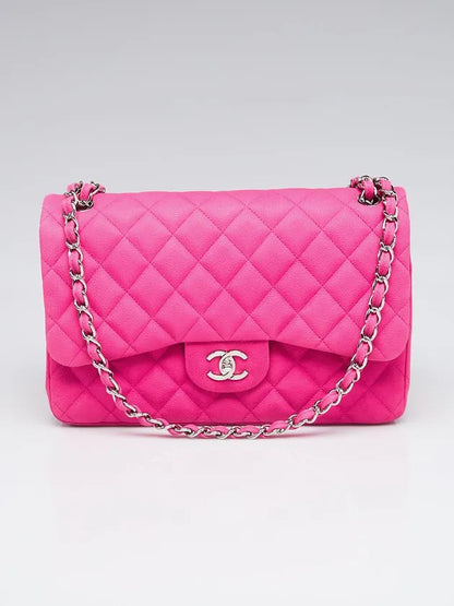 Chanel Pink Quilted Double Flap Bag