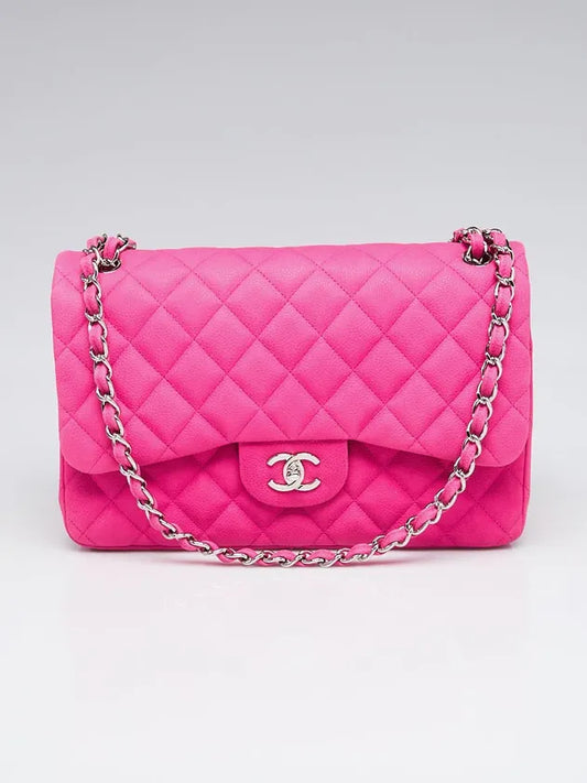 Chanel Pink Quilted Double Flap Bag