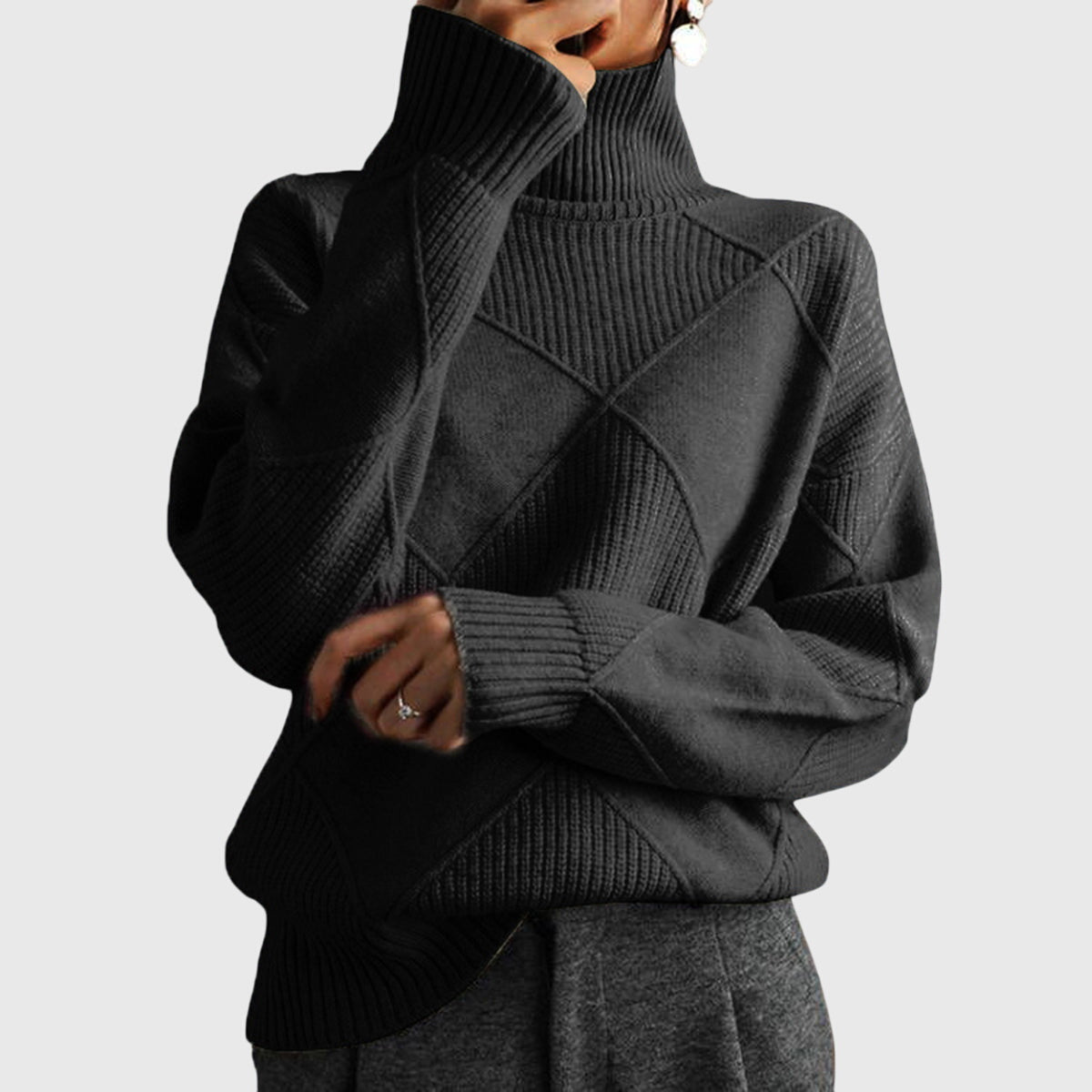 Women's Turtleneck Sweater in Seven Colors