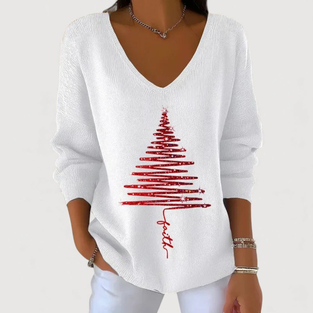 Women's Christmas Knit Top in Six Colors