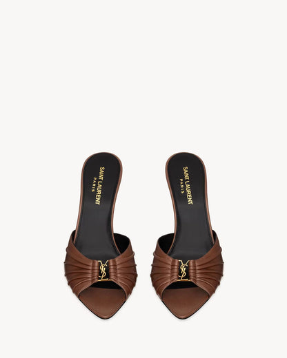 Saint Lauren BABYLONE mules in smooth leather