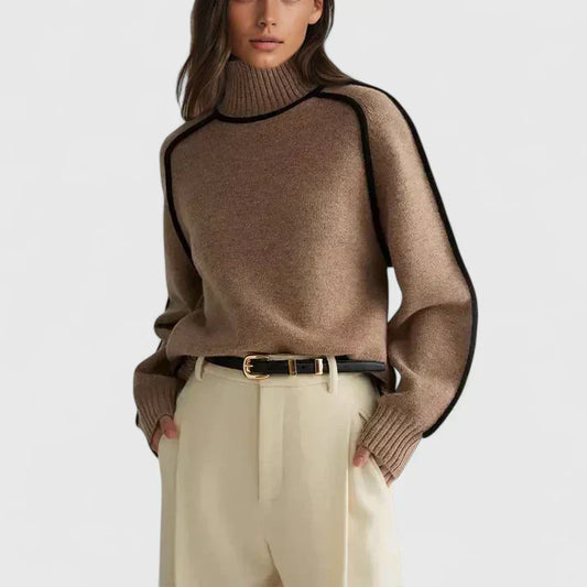 Women's Elegant Sweater in Brown or Gray