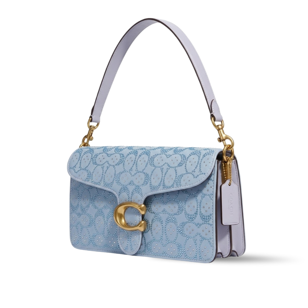 Coach Tabby Blue Crystal Shoulder Bag 26