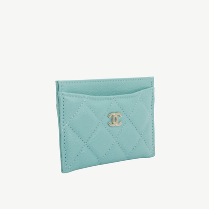 Chanel Tiffany Blue Classic Card Holder