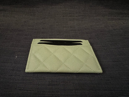 Chanel 24C Green Caviar Classic Card Case