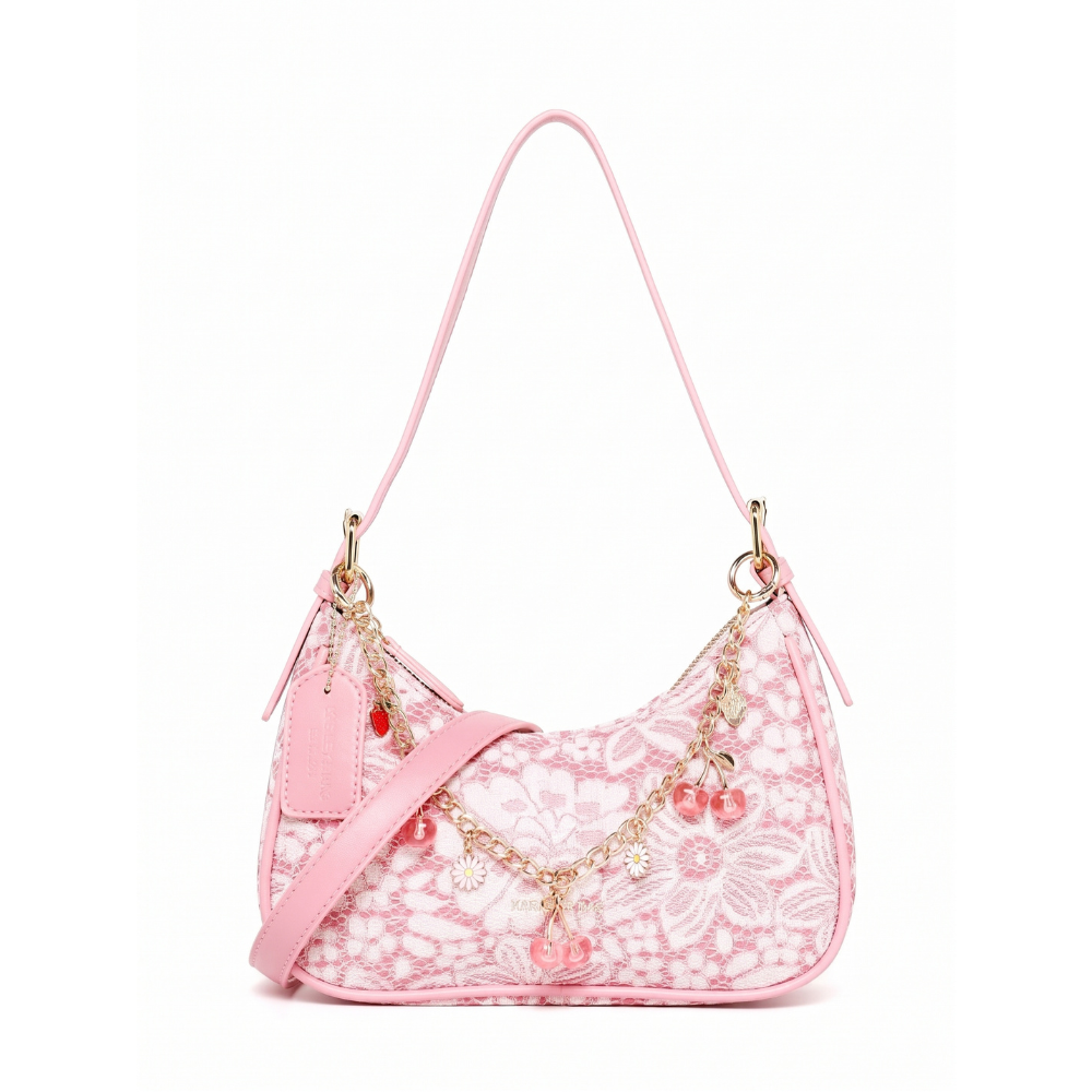 Chic Floral Cherry Shoulder Bag