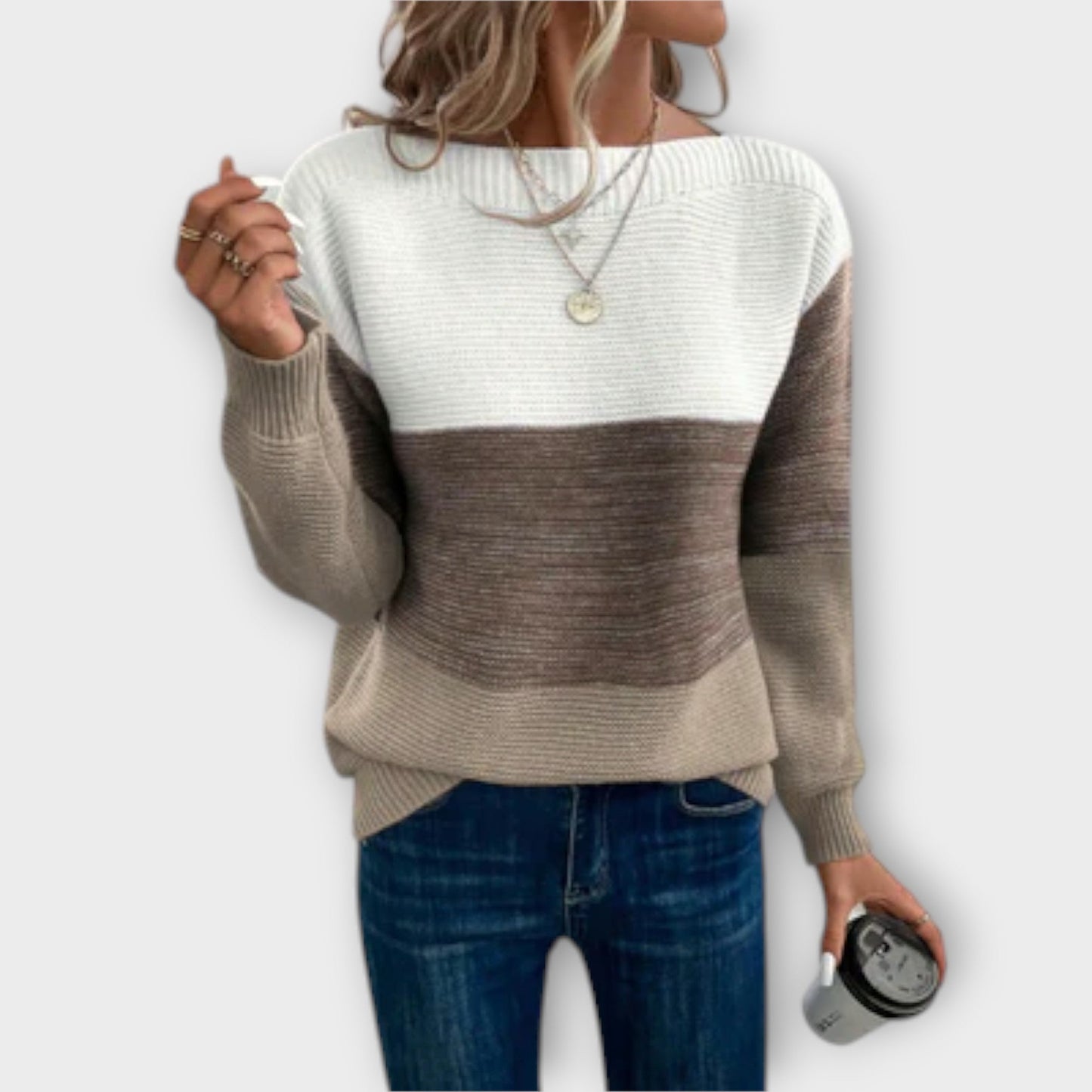 Women's Comfortable Sweater in Green, Brown or Purple