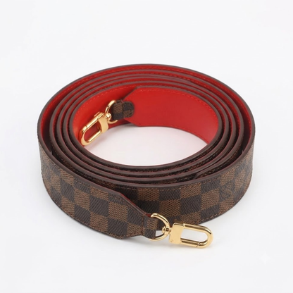 Damier Ebene Greenwich Shoulder Strap Brown & Red (Box Included)