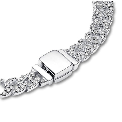 Cuban Link Pavé Bracelet | Gold