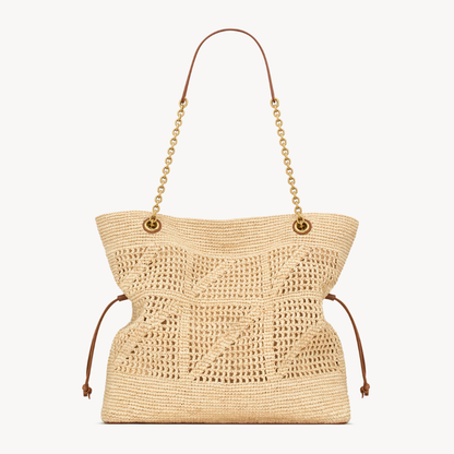 YSL Jamie Shopping Small in Raffia