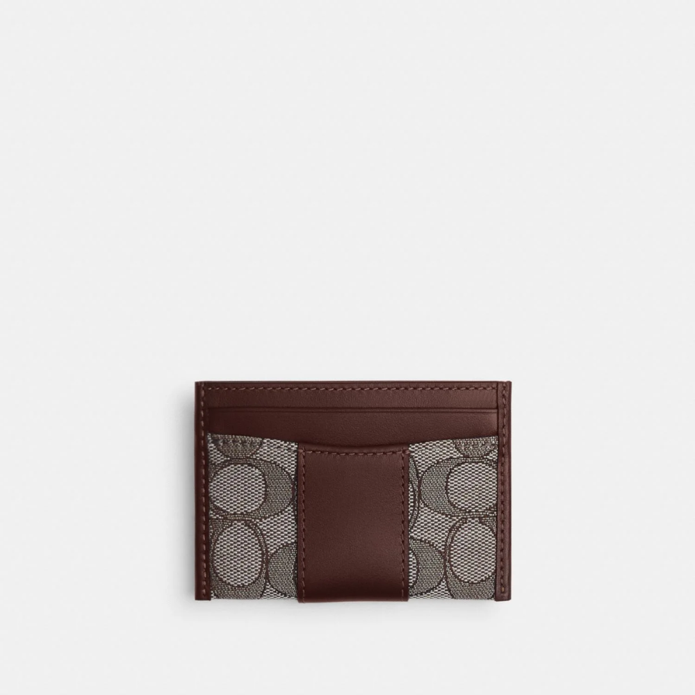 Coach Essential Card Case In Signature Jacquard