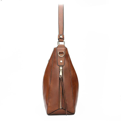 Luxury Leather Hobo Anti-Theft Handbag