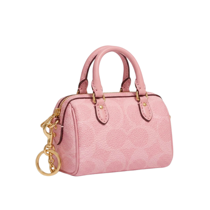 Coach Mini Rowan Bag Charm In Signature Canvas