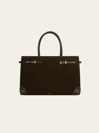 Espresso Suede Book Tote Bag 33
