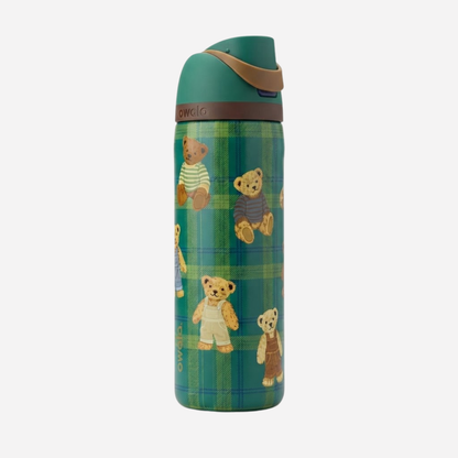 Teddy Bear Plaid 24 oz FreeSip Tumbler