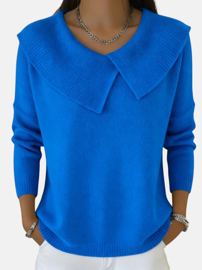Women's Collared Sweater in Seven Soft Colors