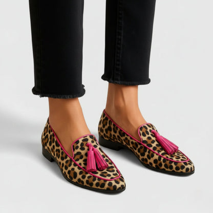 Women's Stylish Leopard Loafers, US Sizes 5-11