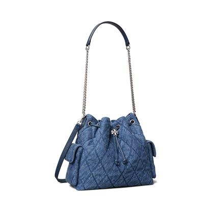 Tory Burch Charlie Quilted Drawstring Shoulder Bag