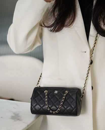 Chanel Black Crossbody Bowling Bag