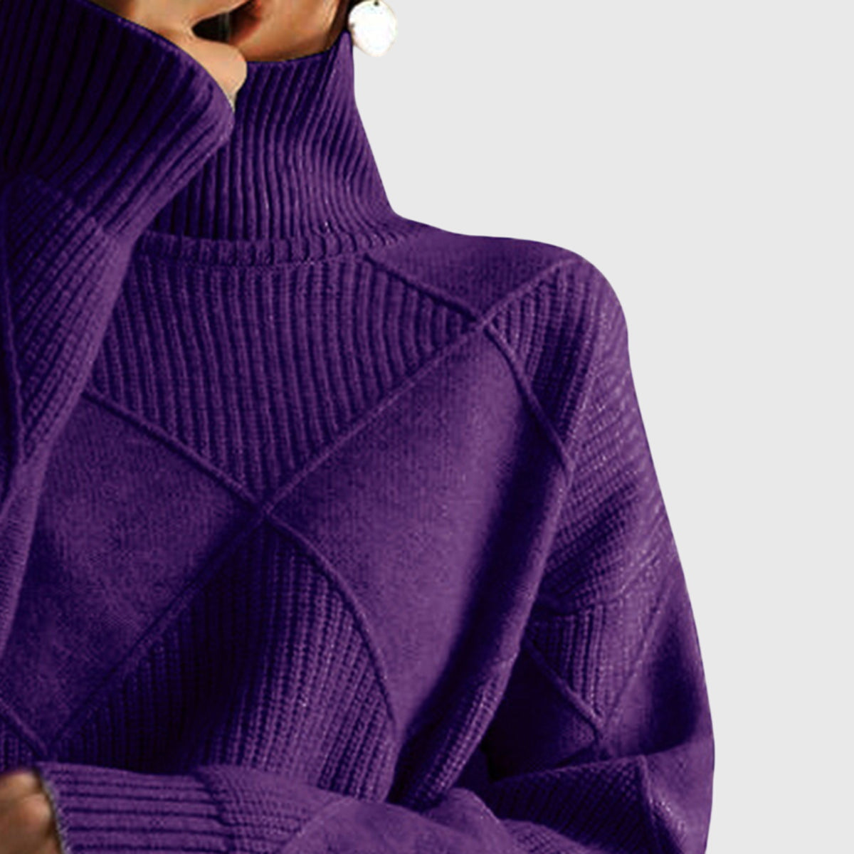 Women's Turtleneck Sweater in Seven Colors