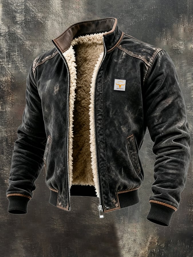 Vanhouten™ | Vintage Sherpa-Lined Jacket