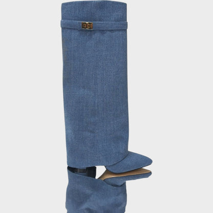 Women's High-Cut Suede Boots in Five Colors