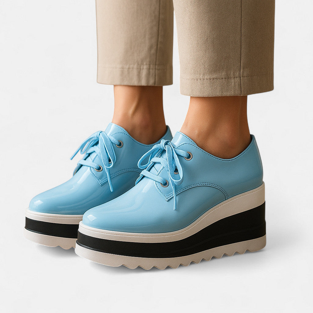 Women's Comfort Platform Derby Shoes in Three Colors