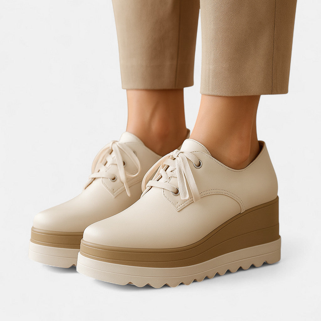 Women's Comfort Platform Derby Shoes in Three Colors
