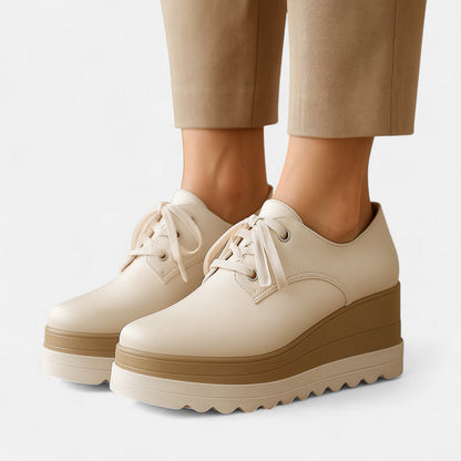 Women's Comfort Platform Derby Shoes in Three Colors