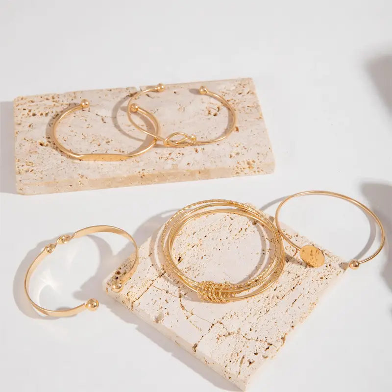 Elegance Knot Bracelet Set | Gold