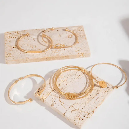 Elegance Knot Bracelet Set | Gold