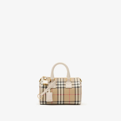 BURBERRY Mini Check Bowling Bag