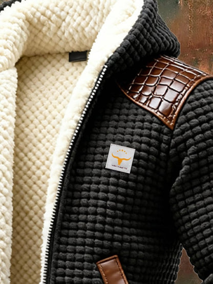 Vanhouten™ | Textured jacket with embossed faux leather finish