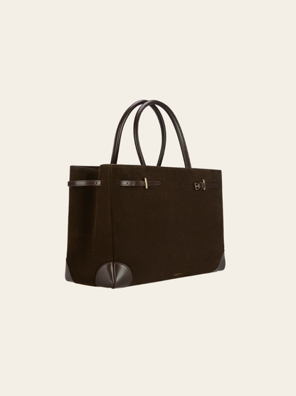 Espresso Suede Book Tote Bag 33