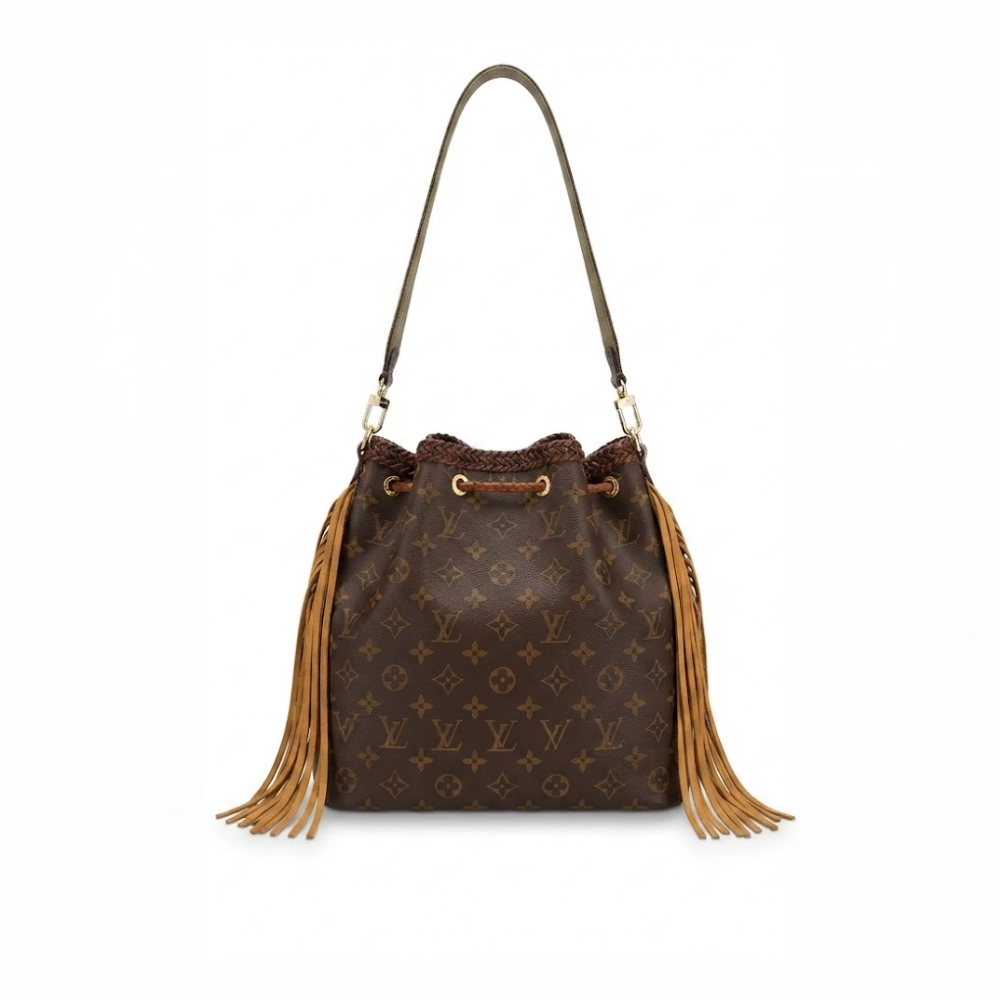 LV Champagne Bag With Turqoise