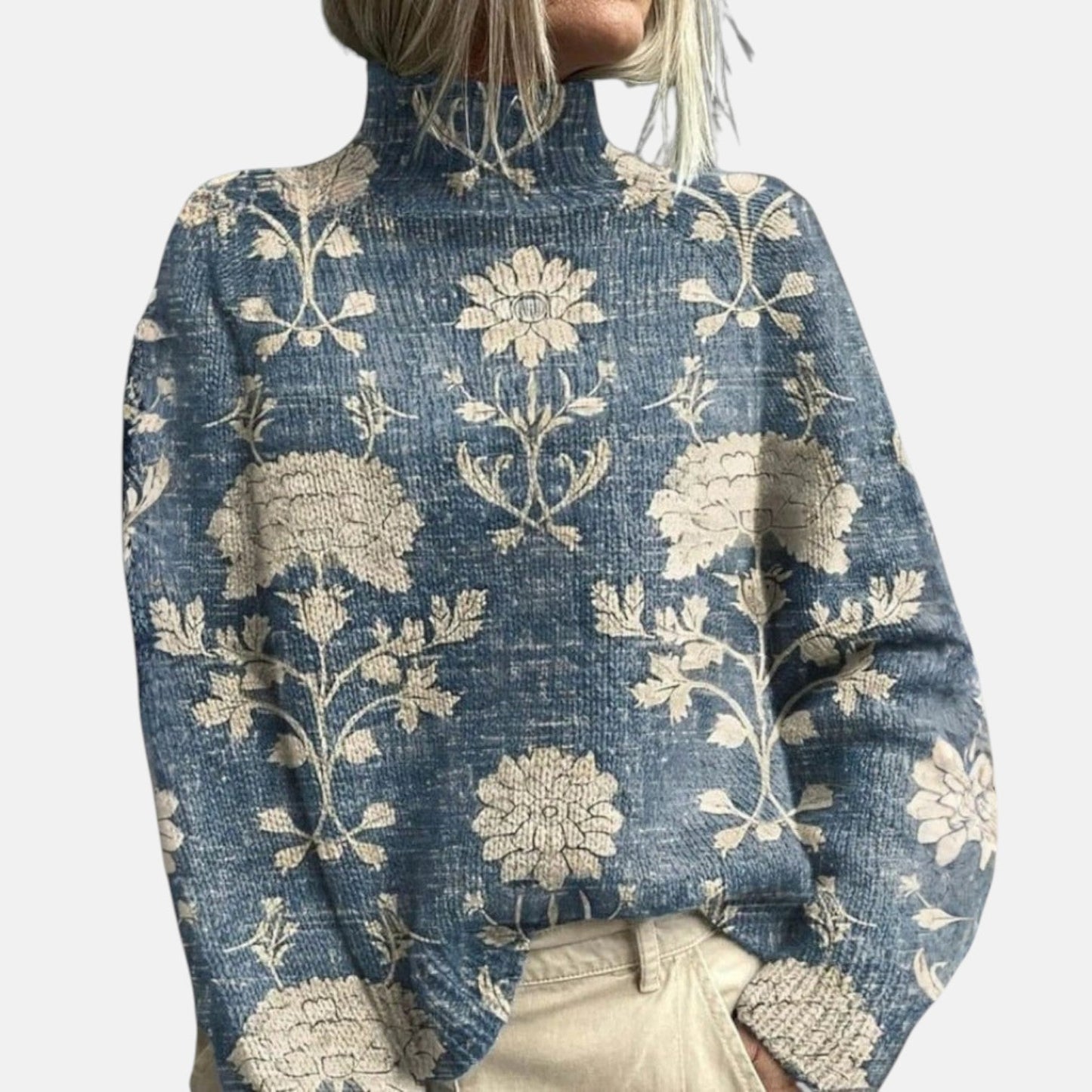 Women's Elegant Turtleneck Sweater, Sizes S to 5XL