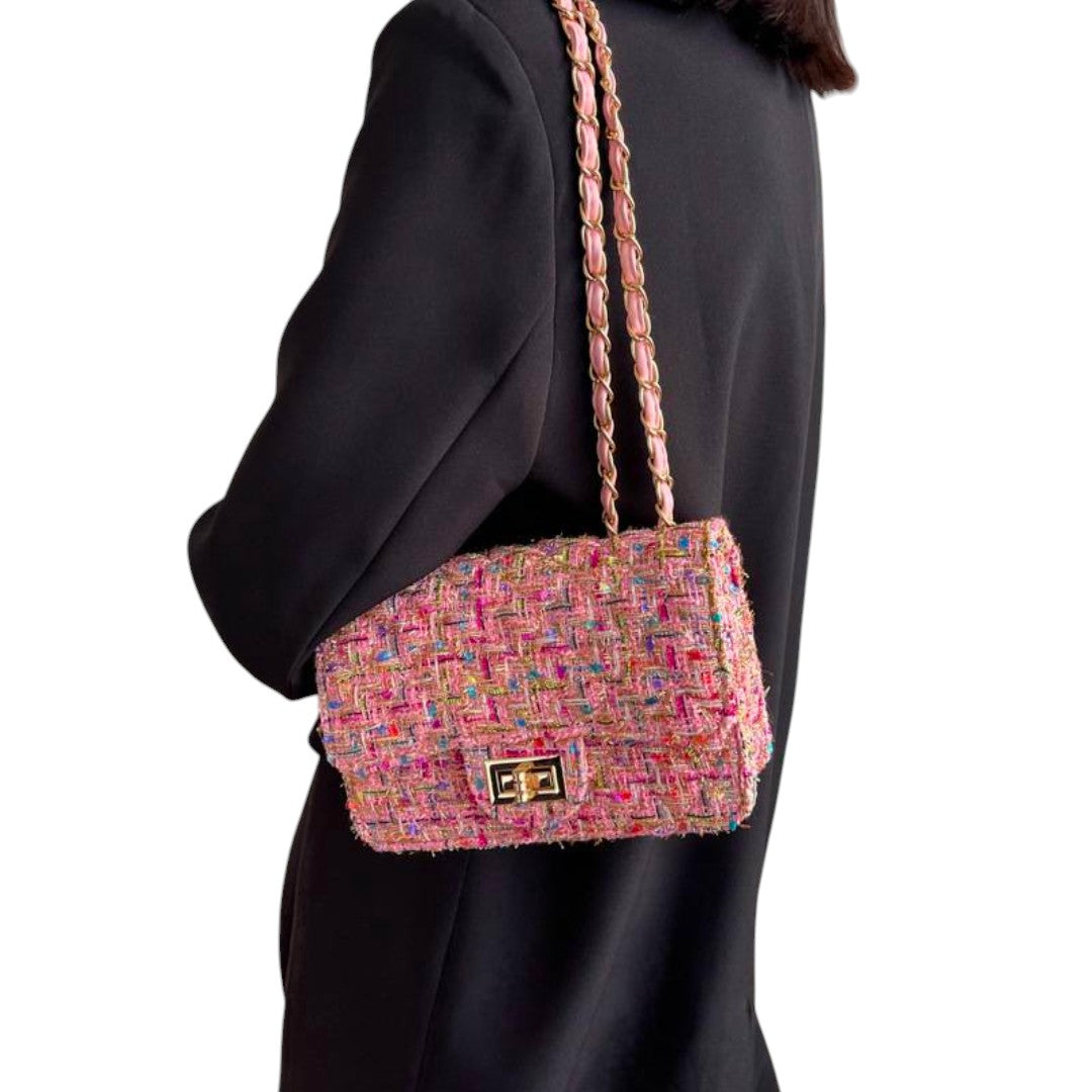 Women's Shoulder Bag in Pink, Black or White